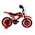 BICICLETA INFANTIL ARO 16 MASCULINA MOTO CROSS VERMELHA COM RODINHAS UNITOYS - Imagem 1