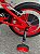 BICICLETA INFANTIL ARO 16 MASCULINA MOTO CROSS VERMELHA COM RODINHAS UNITOYS - Imagem 10