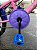 BICICLETA ARO (16) FEMININA COR ROSA/LILAS/AZUL S/MARCHA V-BRAKE MARCA MILANO CARTOON ALOHA - Imagem 5