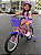 BICICLETA ARO (16) FEMININA COR ROSA/LILAS/AZUL S/MARCHA V-BRAKE MARCA MILANO CARTOON ALOHA - Imagem 2