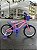 BICICLETA ARO (16) FEMININA COR ROSA/LILAS/AZUL S/MARCHA V-BRAKE MARCA MILANO CARTOON ALOHA - Imagem 3