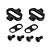 TACO PEDAL CLIP MTB EM ALUMINIO PRETO GTA RX - Imagem 1