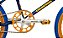 BICICLETA ARO (20) MASCULINA COR AZUL/AMARELO/DOURADO  S/MARCHA MARCA CALOI CROSS EXTRA LIGHT - Imagem 4