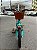BICICLETA ARO (16) FEMININA COLLI AURORA SEM MARCHA FREIO V-BRAKE COM CESTA COR VERDE ACQUA-TURQUESA/MARROM - Imagem 8