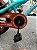 BICICLETA ARO (16) FEMININA COLLI AURORA SEM MARCHA FREIO V-BRAKE COM CESTA COR VERDE ACQUA-TURQUESA/MARROM - Imagem 4