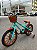BICICLETA ARO (16) FEMININA COLLI AURORA SEM MARCHA FREIO V-BRAKE COM CESTA COR VERDE ACQUA-TURQUESA/MARROM - Imagem 9