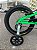 BICICLETA ARO (16) MTB MASCULINA/FEMININA COLLI ROCKET SEM MARCHA FREIO V-BRAKE COR VERDE NEON - Imagem 7