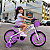 BICICLETA ARO (16) FEMININA COLLI AURORA SEM MARCHA FREIO V-BRAKE COM CESTA COR BRANCO/LILAS - Imagem 2