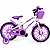 BICICLETA ARO (16) FEMININA COLLI AURORA SEM MARCHA FREIO V-BRAKE COM CESTA COR BRANCO/LILAS - Imagem 1