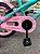 BICICLETA ARO (16) FEMININA COLLI AURORA SEM MARCHA FREIO V-BRAKE COM CESTA COR VERDE ACQUA/ROSA - Imagem 5