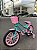 BICICLETA ARO (16) FEMININA COLLI AURORA SEM MARCHA FREIO V-BRAKE COM CESTA COR VERDE ACQUA/ROSA - Imagem 3