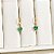 Argola com Pingente Coração Verde Banho de Ouro 18k - Imagem 1