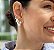 Brinco Pérolas Earcuff Prata 925 Rodinada - Imagem 1