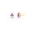 Brinco com Cristal em Gota Banhado a Ouro - Imagem 1