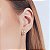 Colar com Pedra Moissanite 8MM Prata Rodinada - Imagem 2