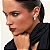 Brinco Ear Hook Com Cristal Banhado a Ródio - Imagem 3