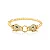 Bracelete com Leopardos Brancos Banhado a Ouro - Imagem 2