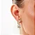 Brinco Ear Jacket 2 em 1 Com Zircônias Redondas - Imagem 1