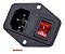 Tomada Ac-01 Painel Macho Porta Fusível Tripola Interruptor - Imagem 1