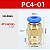 Conector Engate Rápido Pneumático PC4-01 1/8 Industrial NFe - Imagem 2