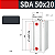 Cilindro Pneumático Compacto Atuador Linear SDA 50x20 NFe - Imagem 2