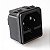 Tomada Ac-02 Painel Macho Tripolar Conector 3 Vias Fusível - Imagem 2