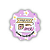 100 Tags - Embalado Com Amor (lilas flores) (5 cm) - Imagem 1