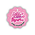 100 Tags - Feito Com Amor (glitter rosa) (5cm) - Imagem 1