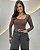 Blusa Dec Quadrado Marrom - Imagem 1