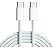 Cabo Carregador Usb-c Para Usb-c Branco - Imagem 1
