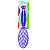 Escova De Cabelo Darma Flex Oval Glitter Roxa - Embalagem 1X1 UN - Imagem 1