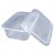 Pote Descartavel Meopack Retangular Com Tampa 500Ml Com 24 Potes - Embalagem 1X24 UN - Imagem 1