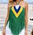 TOP TRICO RAION VERDE FRANJAS BRASIL - ML26 - Imagem 1