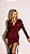Vestido Curto Marsala com Manga Longa - Imagem 3