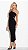Vestido Midi Preto Um Ombro Só - Imagem 1