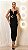 Vestido Midi Preto com Cinto - Imagem 1