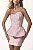 Vestido Tubinho Rosa com peplum - Imagem 4
