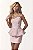 Vestido Tubinho Rosa com peplum - Imagem 1