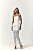Vestido longo branco com renda floral - Imagem 1