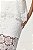 Vestido longo branco com renda floral - Imagem 3