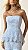 Vestido Tomara que Caia Azul com Renda e paêtes - Imagem 1