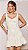 Vestido Curto Off White com Textura e Babados - Imagem 1