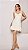 Vestido Curto Off White com Textura e Babados - Imagem 2