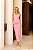 Vestido Midi Rosa Detalhe Floral Feminino - Imagem 1