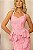 Vestido Midi Rosa Detalhe Floral Feminino - Imagem 4