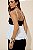 Blusa Feminina Bicolor com Alças Finas - Imagem 2