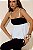 Blusa Feminina Bicolor com Alças Finas - Imagem 1