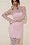 Vestido Midi Tule Rosa Elegante - Imagem 1