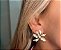 Brinco Gold Flower Zircônia - Imagem 1