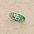 Anel Aparador Esmeralda Fusion Oval Degrade - Imagem 1